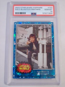 2022 Topps Star Wars Sapphire Solo Blasts Stormtrooper #123 PSA 10 Gem Mint - Picture 1 of 4