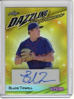 2023 LEAF VIVID BLADE TIDWELL ROOKIE/RC AUTO #6/10 *DAZZLING PERFORMERS* - Image 1 of 2