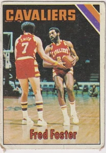 1975-76 Topps NBA #29 Fred Foster Cavaliers Cincinnati Royals 76ers (crease) - Picture 1 of 2