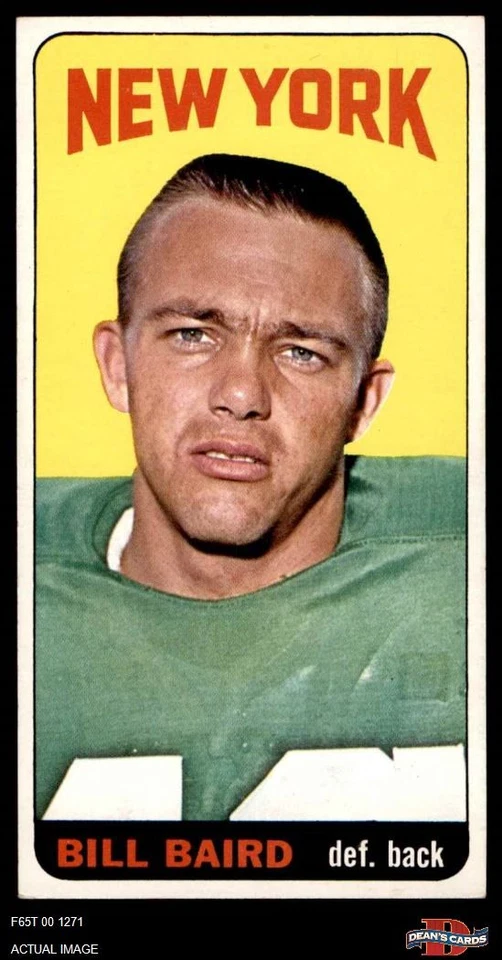 1965 Topps #111 Bill Baird Jets SHORT-PRINT San Francisco St 4 - VG/EX - Image 1 of 1