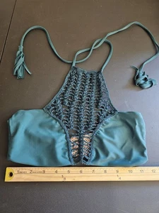 Acacia Swimwear Panama Top Size MEDIUM Color-GREEN - Picture 1 of 5