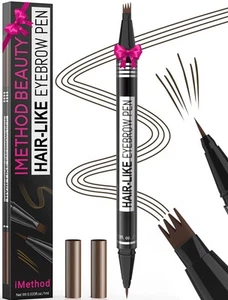 Microblading Eyebrow Pen - Eyebrow Pencil Magical 2-in-1 Dual-Ended Eye Brow ... - Picture 1 of 7