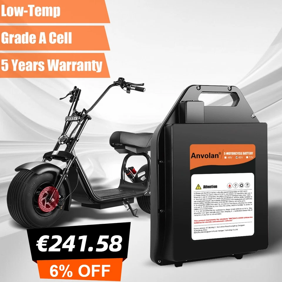 60V 20Ah Lithium-ion Battery BMS for Citycoco E-Scooter E-Bike Bicycle Pedelec - Image 1 of 4