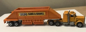 Vintage 1980 Hot Wheels Steering Rig Bob's Sand And Gravel Peterbilt Semi Truck - Picture 1 of 10