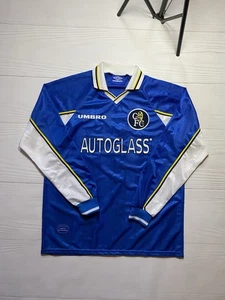 Camiseta manga larga Umbro Chelsea 1997/99 local #25 Zola vintage rara talla L hombre - Imagen 1 de 24