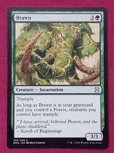 Magic The Gathering ETERNAL MASTERS BRAWN green card MTG - Picture 1 of 2