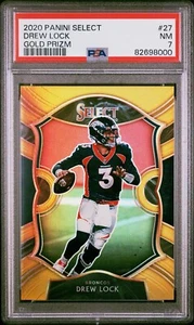 2020 Panini Select Drew Lock Gold #/10 Concourse PSA 7 - Picture 1 of 2
