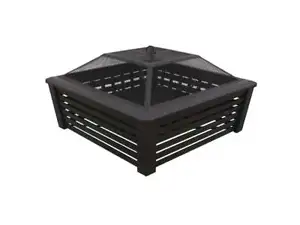 Dellonda DG43 35in Square Black Outdoor Fire Pit Mesh Safety Screen Included - Picture 1 of 10