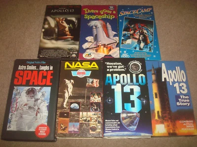 Nasa VHS LOT There Goes A Spaceship Astro Smiles Laughs in Space Camp Apollo 13 - Image 1 of 4