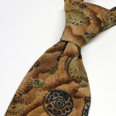 Corbata Chaps Ralph Lauren seda marrón tostado suroeste desierto pintura rupestre 57 pulgadas Foto 1 de 4