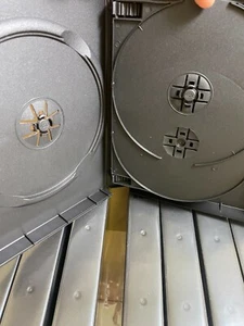 Yens 9 x 10 Way Black DVD 33mm Spine Holds 10 Discs Case + 1 for parts(damaged) - Picture 1 of 7