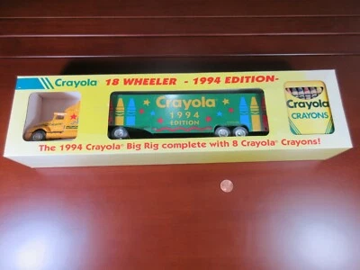 VINTAGE Crayola 18 Wheeler Big Rig 1994 Edition Die Cast Crayons NIB NOS - Image 1 of 4
