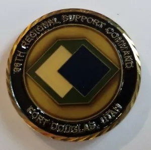 96th Regional Support Command Fort Douglas UT Challenge Coin Vintage Medal Brass - Bild 1 von 7