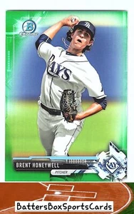 2017 Bowman #BCP84 Brent Honeywell Chrome Prospects Green #/99 - Picture 1 of 2
