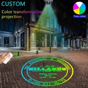 Proyector Gobo Logo Publicidad Giratorio Impermeable Cambio de Color Personalizado 15W-110W - Imagen 1 de 24