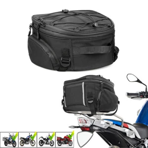 Motorcycle Tail Bag Waterproof Rear Seat Luggage Helmet Storage Bag Saddlebags - Picture 1 of 12