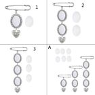 Lacy Oval Frame Bridal Charm Brooch Wedding Bouquet Photo Charm Easy to Make