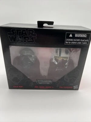 Star Wars Black/Titanium Series Kylo Ren & Poe Dameron #01 Helmets New - Image 1 of 4