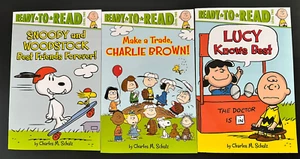 Charlie Brown Snoopy Peanuts Ready-to-Read Books School Level Two -Lot of 3- NEW - Picture 1 of 8