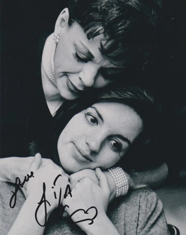Liza Minnelli (with Judy Garland) signed 8x10 photo In-person Cover