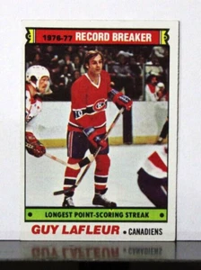 1977-78 O Pee Chee NHL #216 Guy Lafleur RECORD BREAKER - Picture 1 of 2