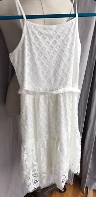 Nuevo vestido de encaje Justice Girls blanco marfil 10 Foto 1 de 4