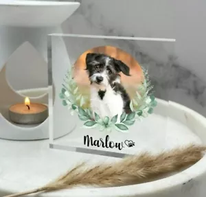 Haustier Andenken, Hundedenkmal, Acryl Fotoblock, Tierbesitzer Geschenk, Hund Druck, Foto - Bild 1 von 1