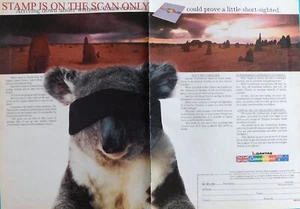 QANTAS Connections Australian Airline ADVERT Vintage 1980s Print Ad 703B/129 - Picture 1 of 3