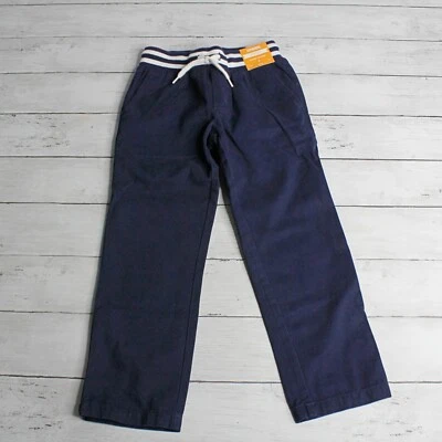 Pantalones informales Gymboree para niños talla 5 elásticos acanalados cintura elástica azul marino nuevos con etiquetas Foto 1 de 4