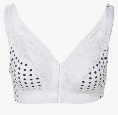 Sujetador inalámbrico Valmont gancho delantero ocio confort 36D lunares 23059 encaje elástico Foto 1 de 4