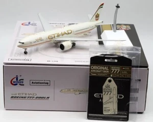 B777-200LR ETIHAD AIRWAYS REG: A6-LRB W/STAND AND TAG - JC WINGS XX20317 1/200 - Picture 1 of 6