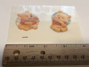 Disney's Babies Vintage Vending Machine Sticker Wet Tattoo All Star Pooh Bear - Picture 1 of 1