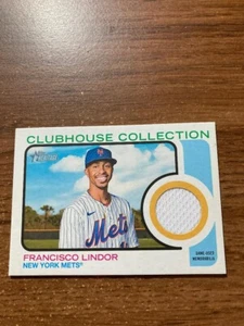 Colección Topps Heritage Francisco Lindor Clubhouse 2022 reliquia #CCR-FL Mets - Imagen 1 de 1