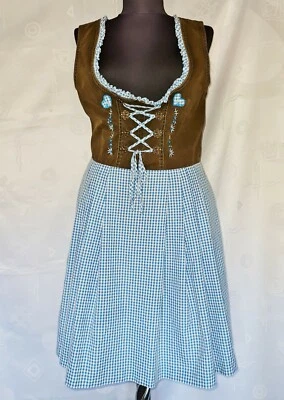 VINTAGE LISAS LANDHAUS TYROL OKTOBERFEST DIRNDL PLAID WOMEN'S DRESS:US10/EU38 - Image 1 of 4