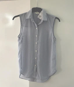Bluse Top Shirt Oberteil Tunika blau-weiß gestr Gr S/36-40 H&M Neu mit Etiket - Bild 1 von 4