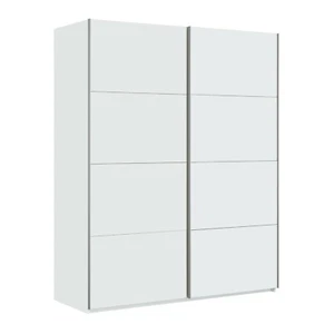 Armario dos puertas correderas, ropero dormitorio, Blanco, Hera - Imagen 1 de 9