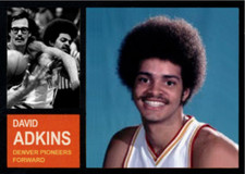 DAVID ADKINS AKA SINBAD COLLEGE CUSTOM ART BASKETBALL CARD BATTLING KURT RAMBIS