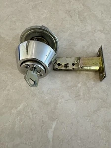Gainsborough Security Deadbolt Lock Chrome With Latch And Key. - Picture 1 of 2