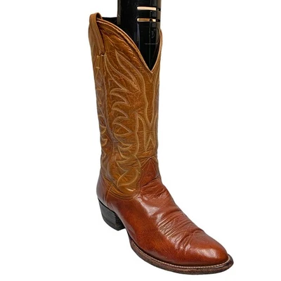 Botas occidentales vintage de cuero de cabra bordadas Nocona 4708 para hombre 8 D Foto 1 de 4