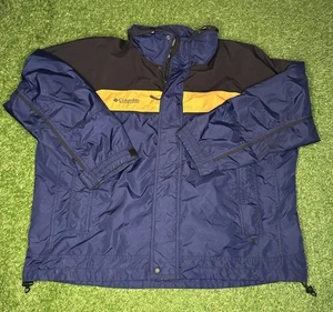 Vintage Columbia Men's Bugaboo Interchange Jacket Coat Navy Yellow Men’s XXL - Picture 1 of 7