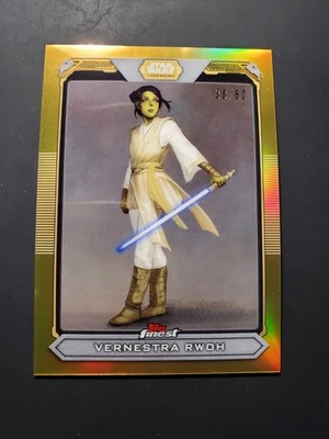 Vernestra Rwoh Star Wars Topps Finest 2022 High Republic GOLD /50 HR-6 - Image 1 of 2