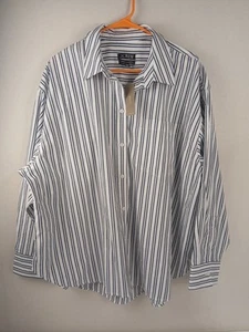 J. Crew Langarm Button Down Hemd Herren XL Oversized Fit Weiß Grau Baumwolle Neu mit Etikett - Bild 1 von 8