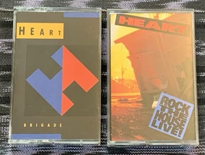 Heart Tape Lot Near Mint Rock The House Live! 1991 & Brigade 1990 w/barracuda - Picture 1 of 3