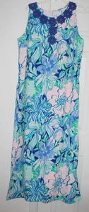 HOMEMADE HANDMADE MAXI DRESS MADE WITH LILLY PULITZER PARTY THYME FABRIC XL - Picture 1 of 6