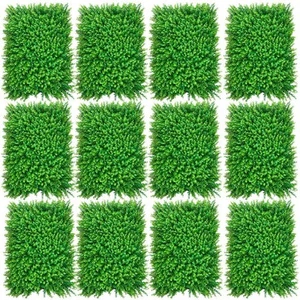 YIYIBYUS 15 .74 in. x 23.62 in. Green Artificial Boxwood Hedge Greenery Panels - Picture 1 of 9