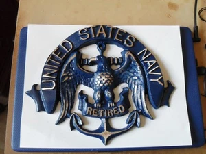 US Navy Bronze Plakette im Ruhestand, schwer! - Bild 1 von 1