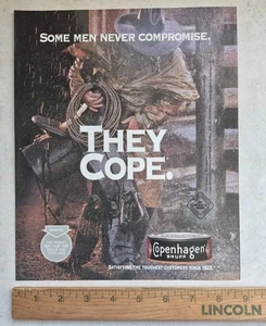Copenhagen Snuff Single Page Magazine Print Ad 1996 They Cope 8.5" x 11" - Picture 1 of 2