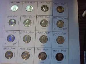 1968 s to 1998 s proof quarter set all in 2x2 cardboard holders - Picture 1 of 2