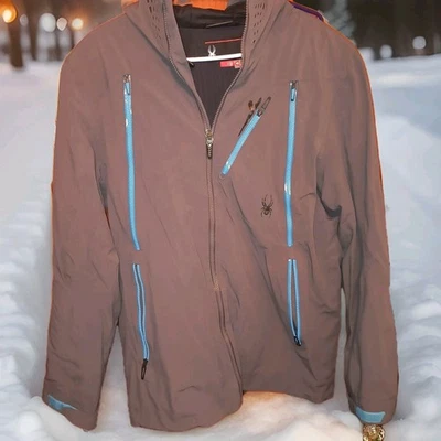Chaqueta de esquí Premium Spyder Hokkaido gris y azul GTX nivel dorado spylon primaloft Foto 1 de 4