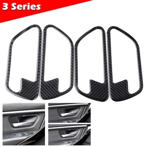 Fits BMW 3 4 Series 3GT F30 F34 Real Carbon Fiber Inner Door Handle Cover Trim H - Picture 1 of 6